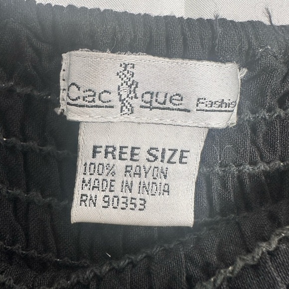 Halter Dress Womens Black Green Smocked Boho Gypsy Asymmetric Maxi Size Med - Picture 9 of 9